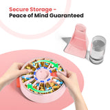 Odaro dispensador rosa compacto, diseño práctico para mesa o pared