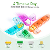 Odaro organizador de pastillas 30 días, práctico para casa o viaje.
