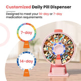 Odaro pildoras 14 dias dispensador, gran capacidad y facilidad de uso