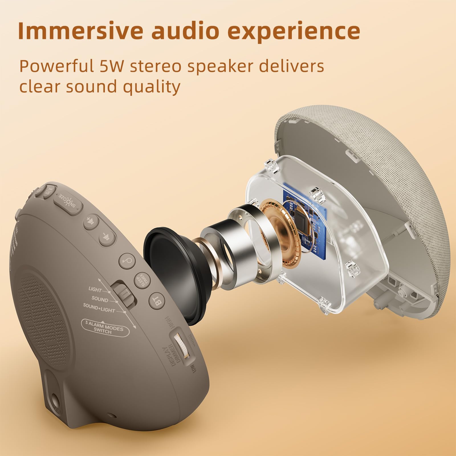 Altavoz Bluetooth de 5W para escuchar música y podcasts