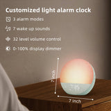 Odokee Despertador ideal para dormitorio, combinando reloj, luz y sonido