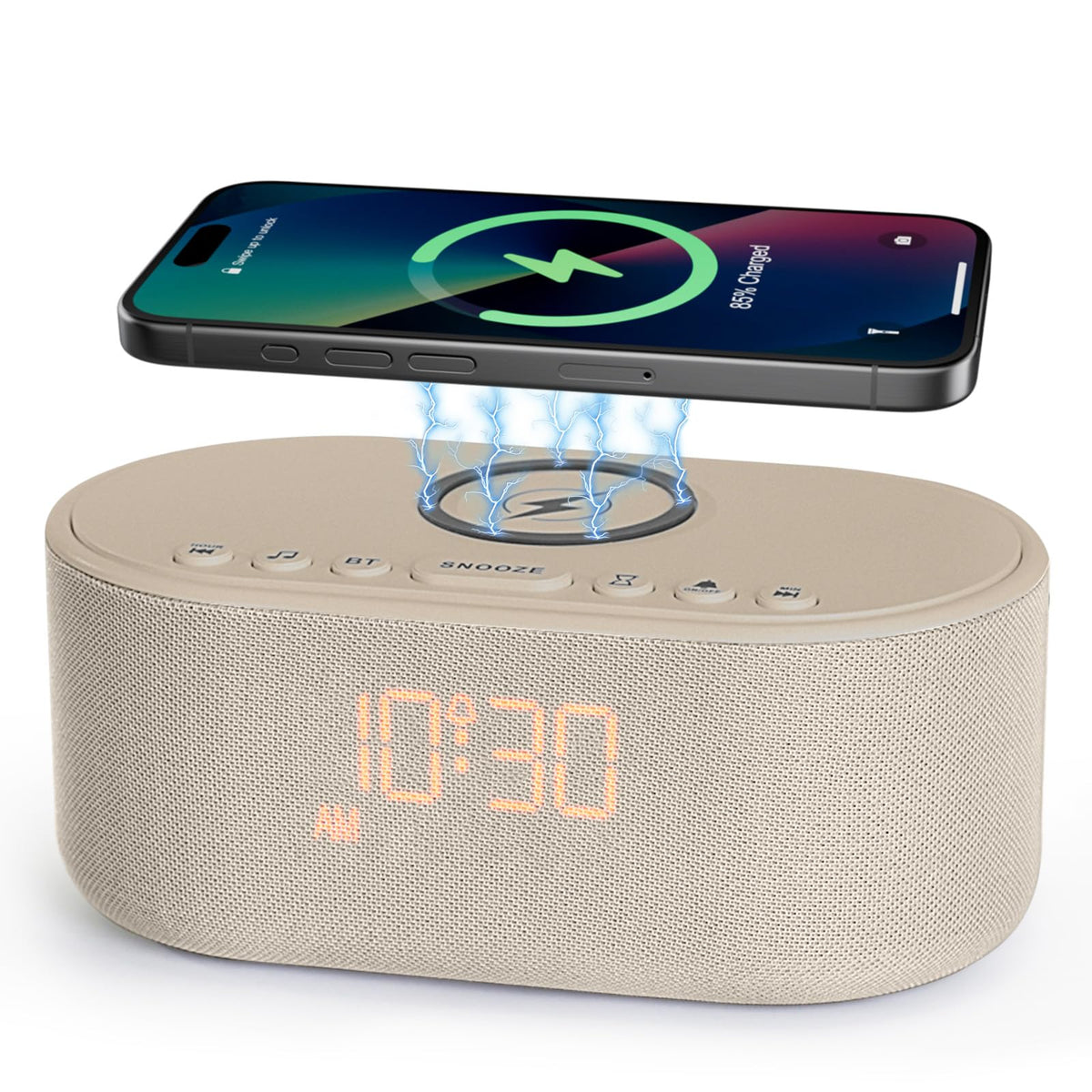 Odokee despertador con sonido y bocina Bluetooth de 10W para dormir mejor