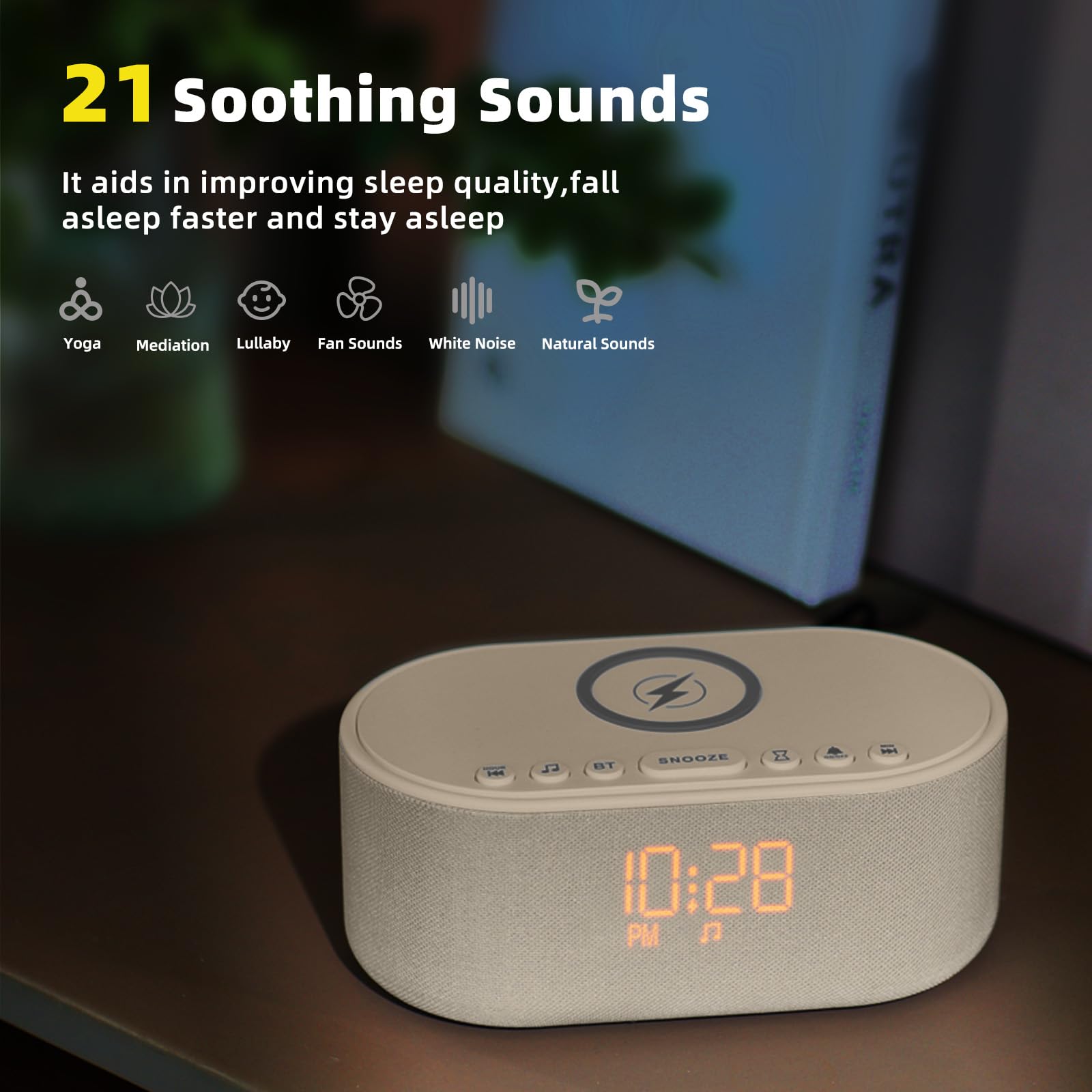 Odokee despertador con 8 sonidos personalizados para despertar gradual