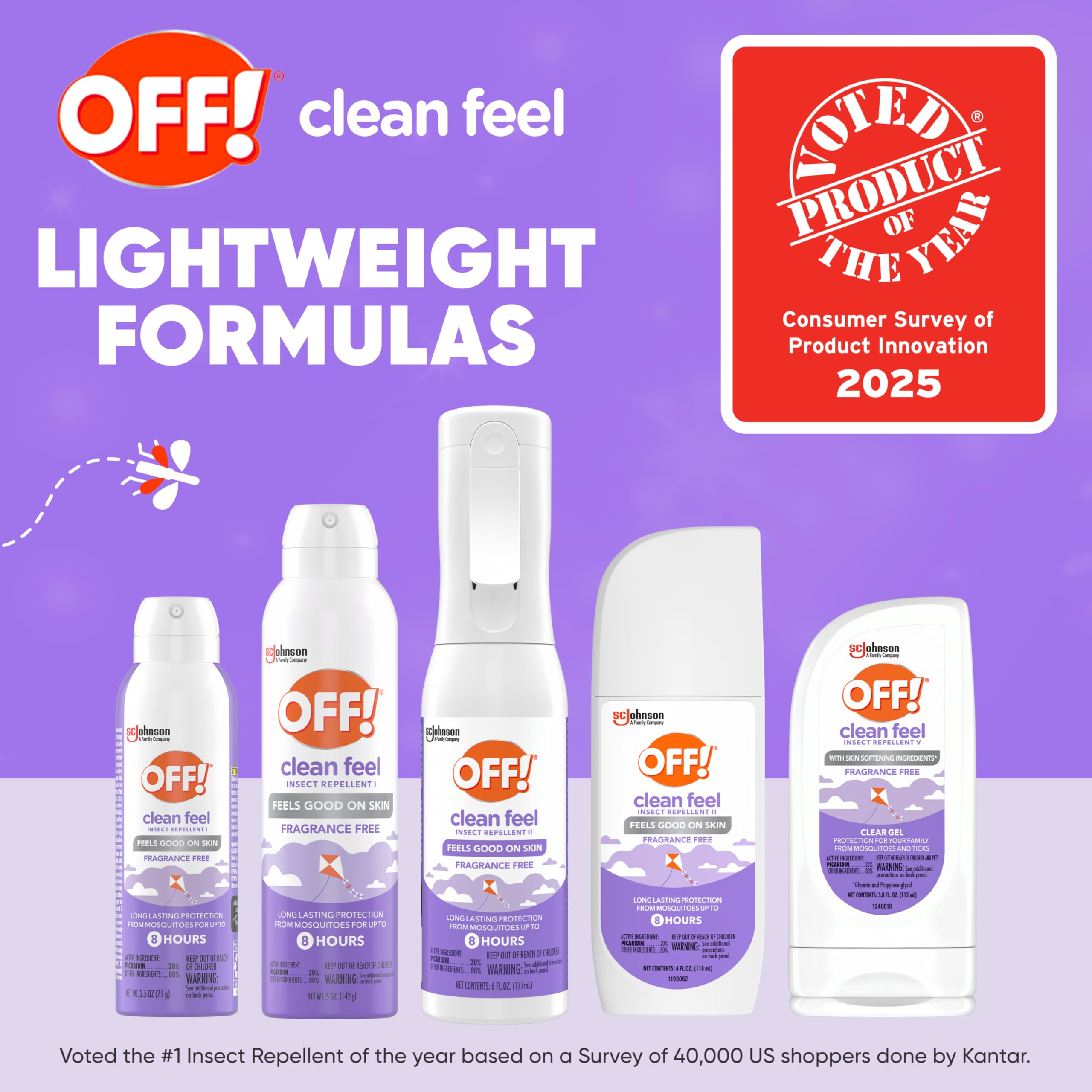 OFF! Clean Feel Spritz para acampar, compañero de viaje esencial.