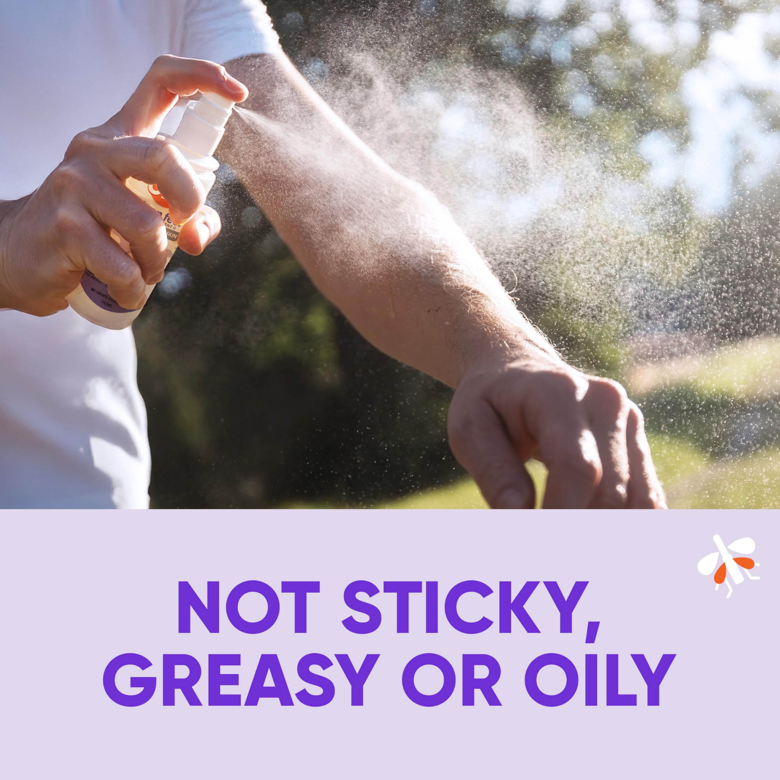 OFF! Clean Feel Spritz protege contra mosquitos en paseos al aire libre.