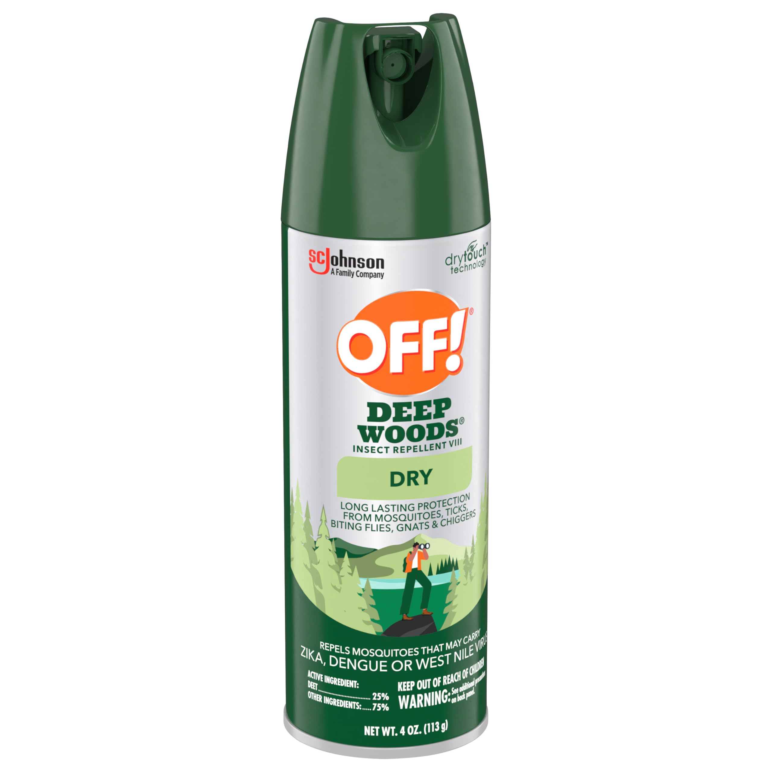 OFF! Deep Woods envase de 4 onzas para caza y caminata