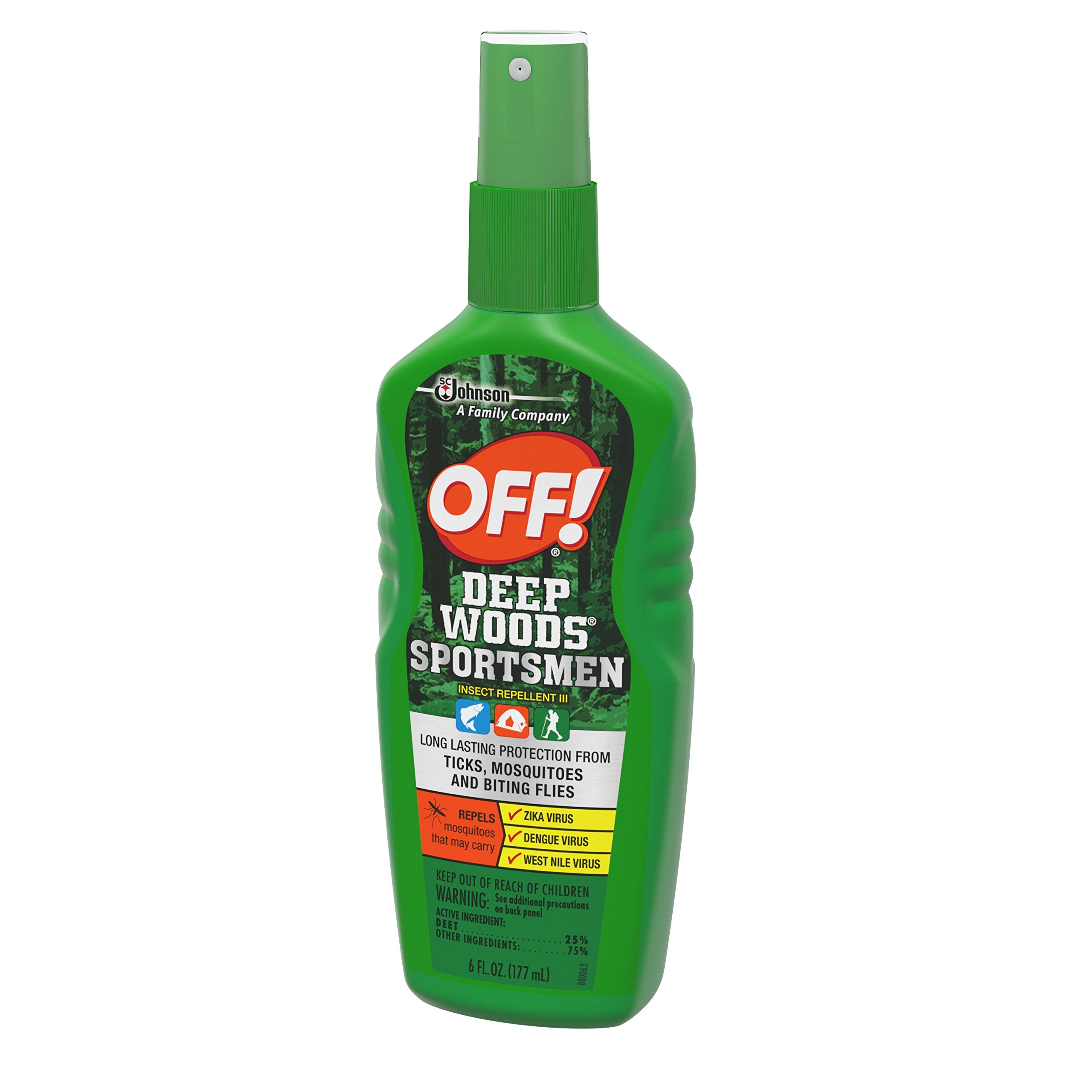 OFF! Deep Woods Spritz aplicado en la piel para repeler insectos