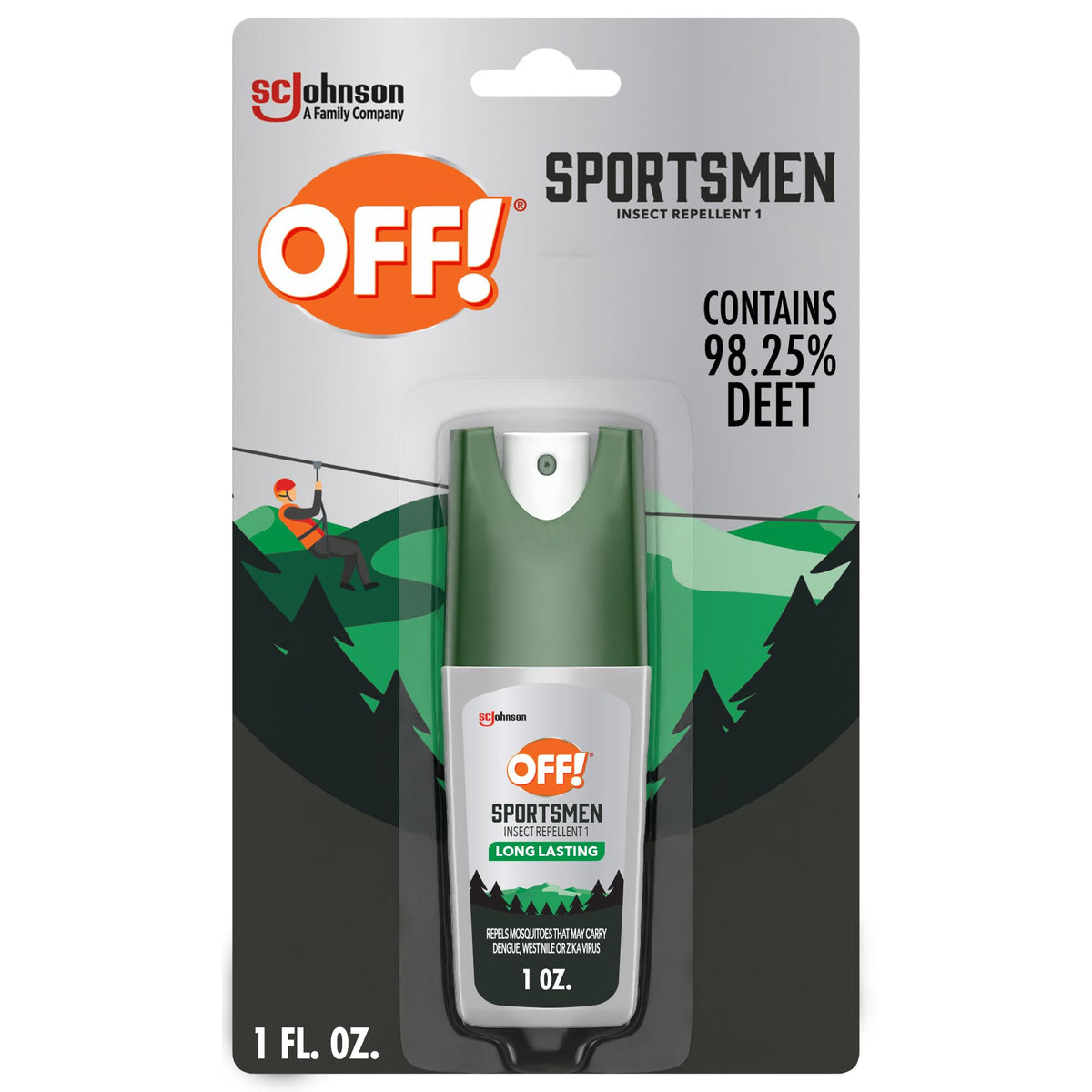 OFF! Deep Woods Spritz botella lista para protección contra insectos en exteriores.
