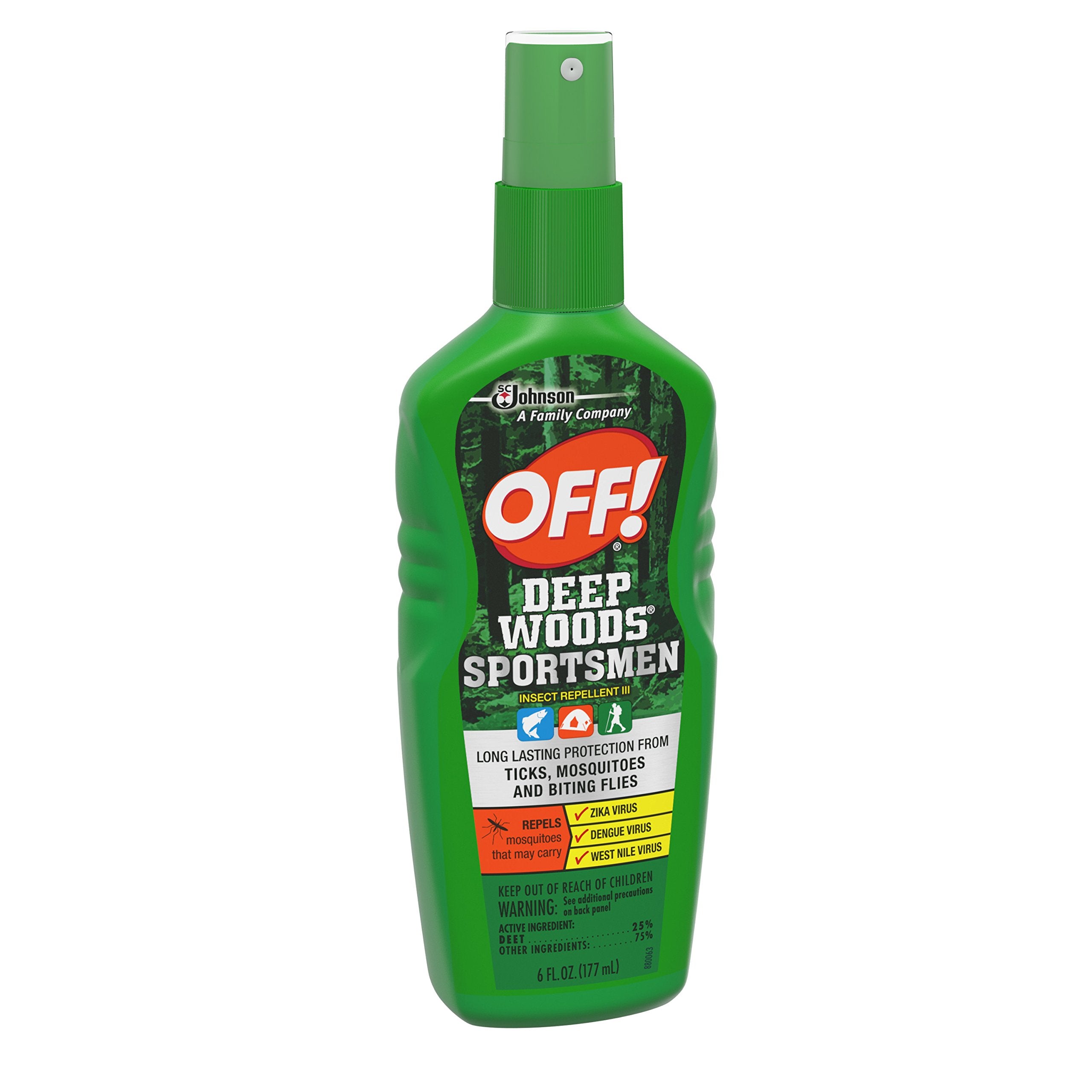 OFF! Deep Woods Spritz etiqueta clara y reconocible