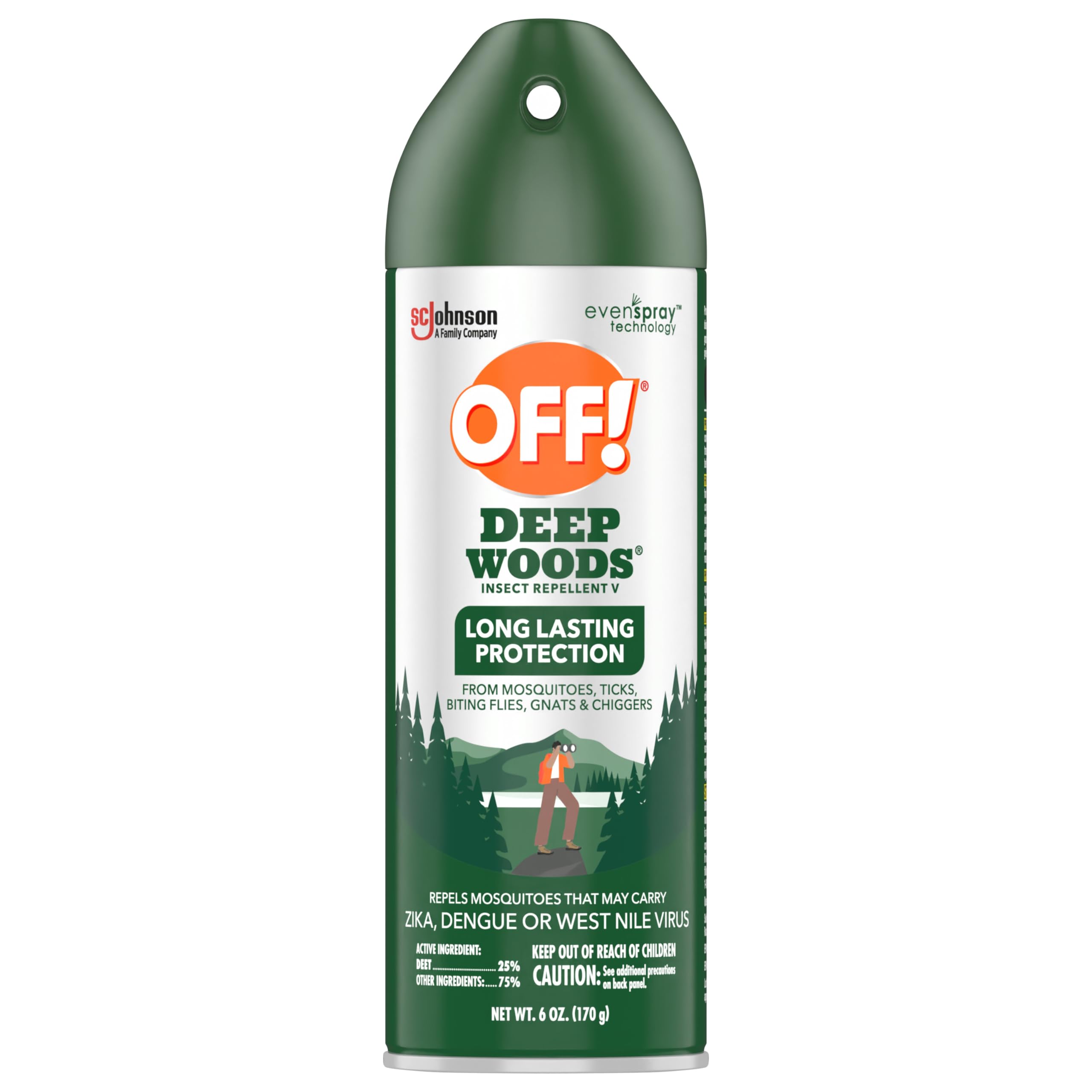 Aplicación continua con OFF! Deep Woods para cobertura rápida en exteriores.