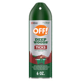 OFF! Deep Woods repelente en aerosol, frente del envase para exteriores.