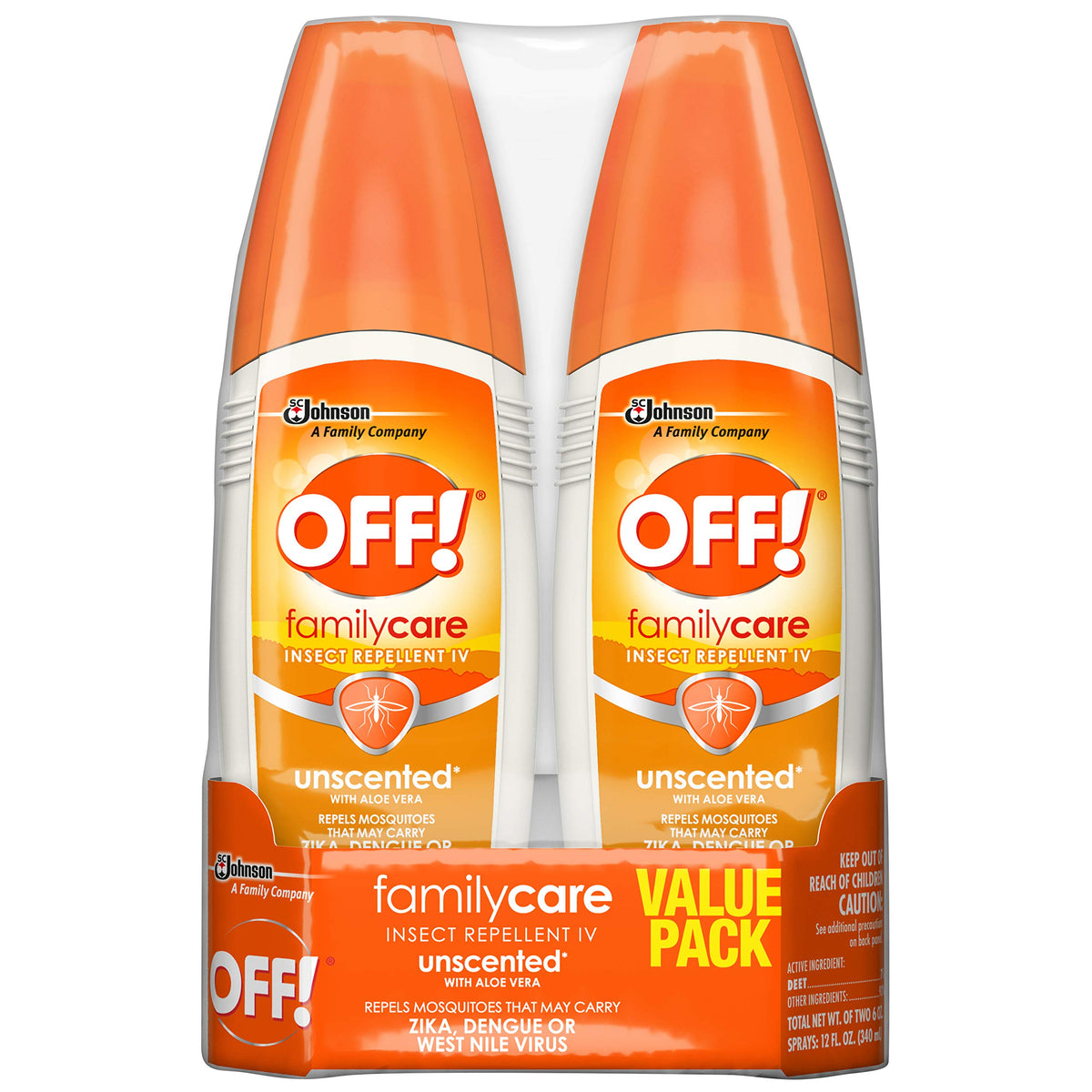 OFF! FamilyCare Spritz: paquete de dos botellas para protección en ropa al aire libre