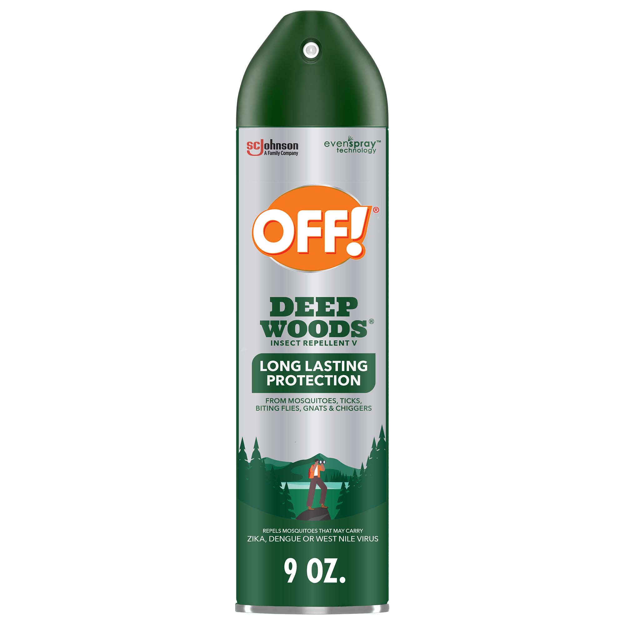 OFF! Repelente en aerosol de 9 oz para uso al aire libre.