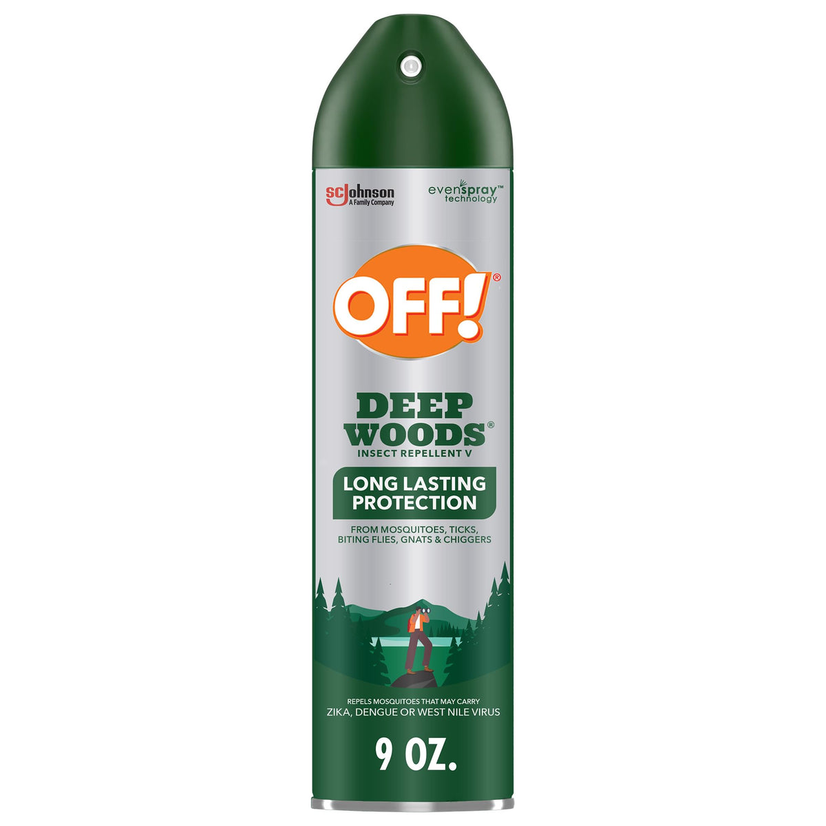 OFF! Repelente en aerosol de 9 oz para uso al aire libre.