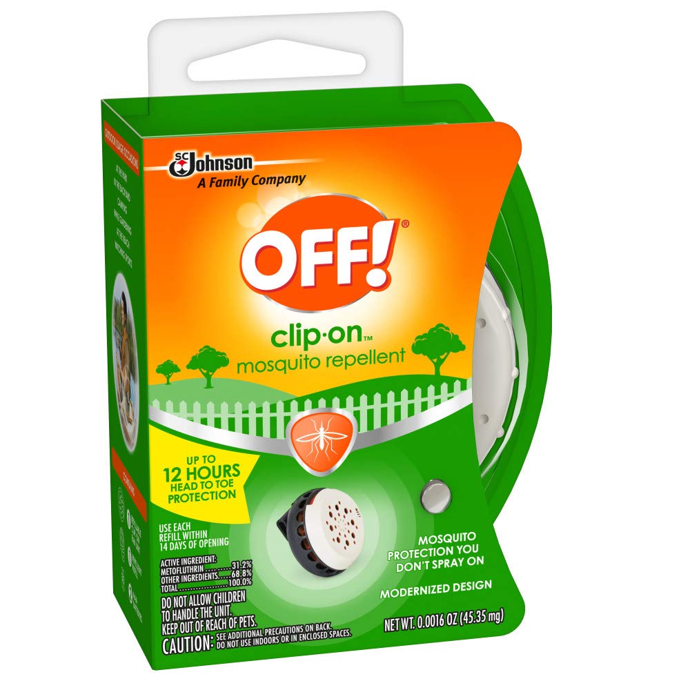 OFF! Clip-On enganche práctico para bolso o cinturón.