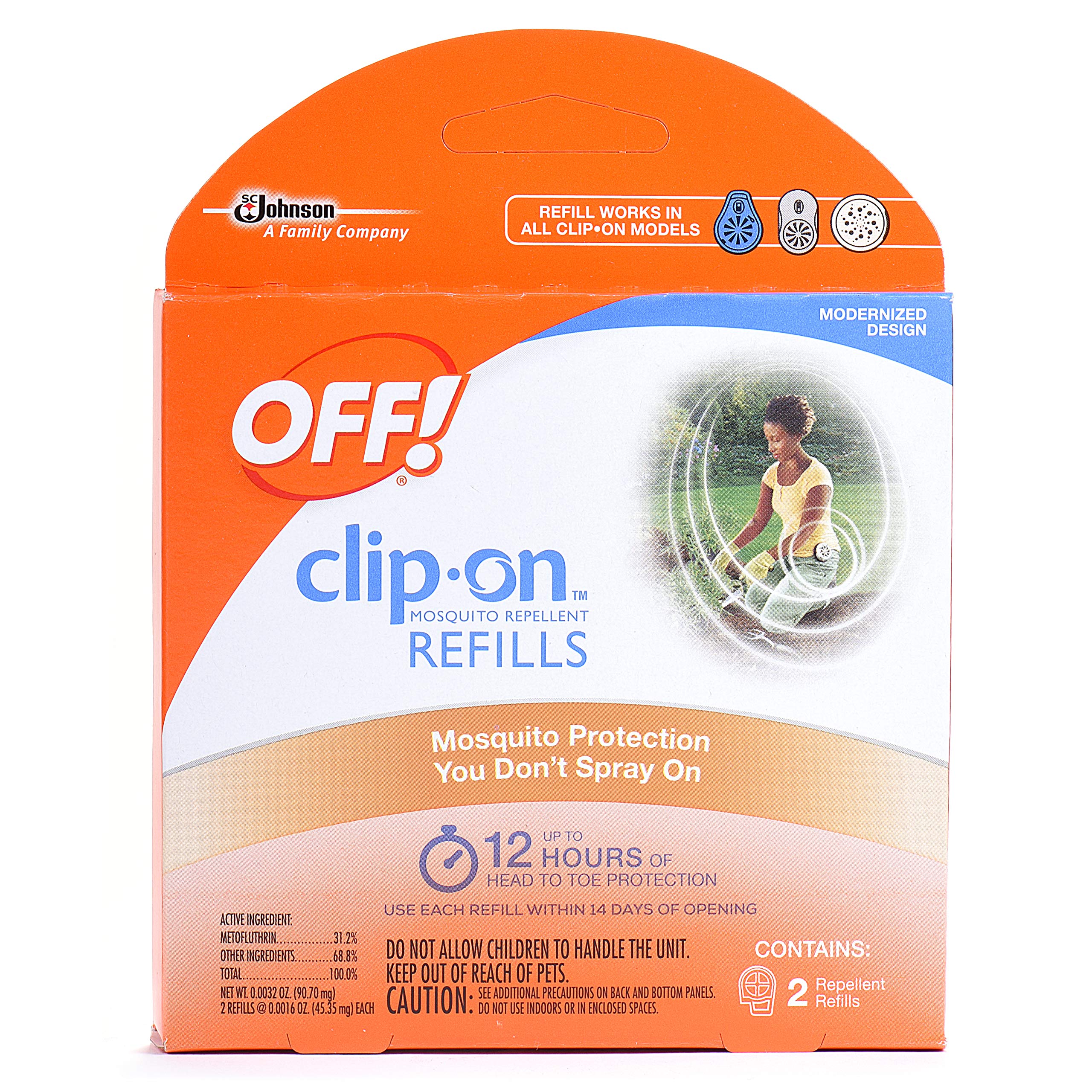 OFF! Clip-On Recambio de 12 horas para mosquitos, sin aerosol.