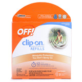 OFF! Clip-On Recambio de 12 horas para mosquitos, sin aerosol.
