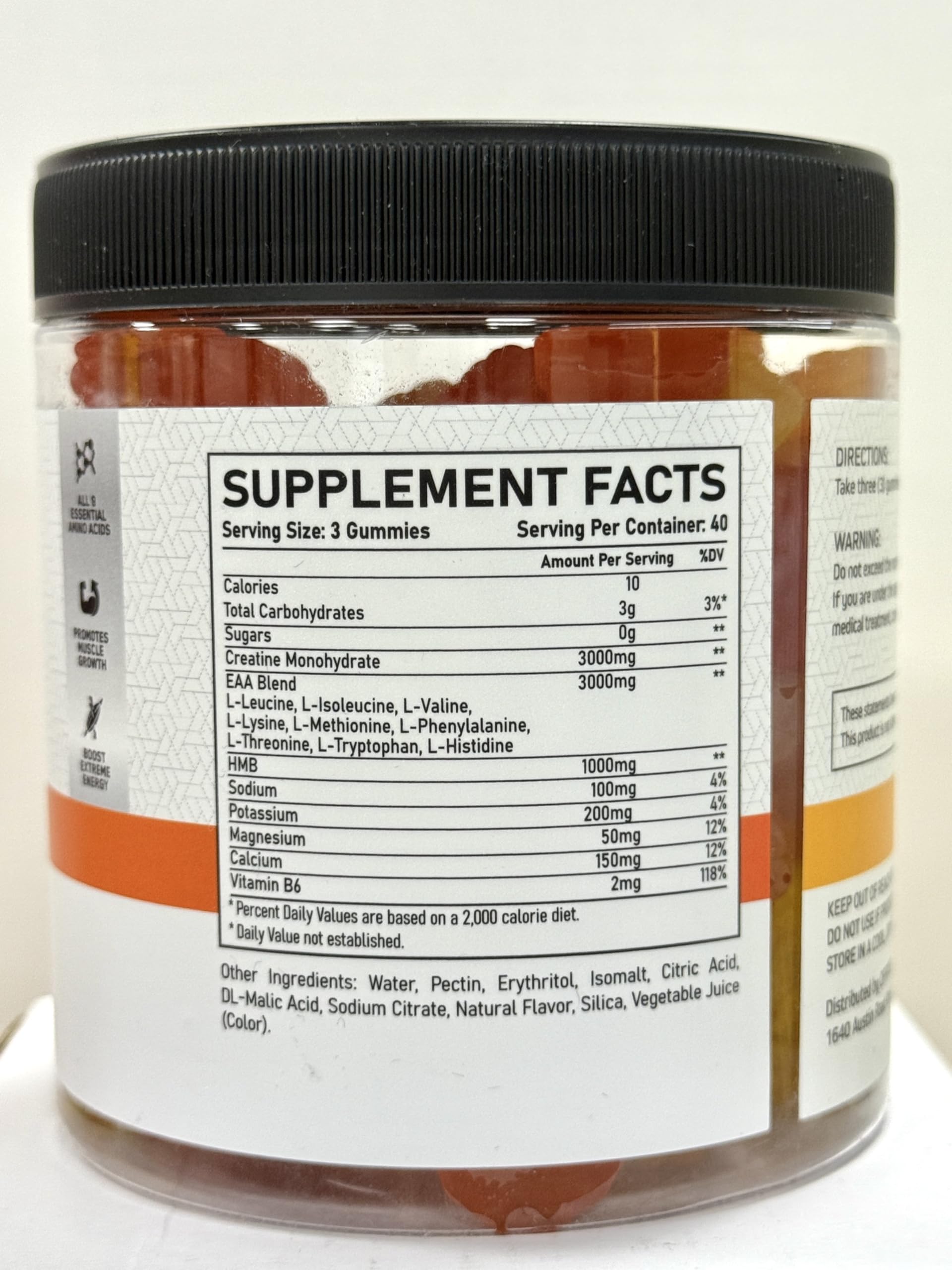 Ingredientes veganos de OFFPTE EAA Gummies