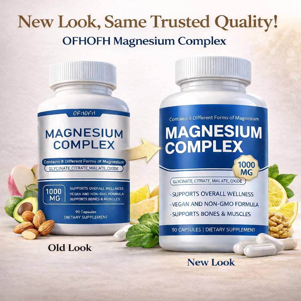 OFHOFH Magnesio Complejo cápsulas: absorción eficiente para huesos saludables.
