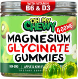 OH MY CHEWY gomitas magnesio glicinato centro lleno 400 mg para apoyo muscular
