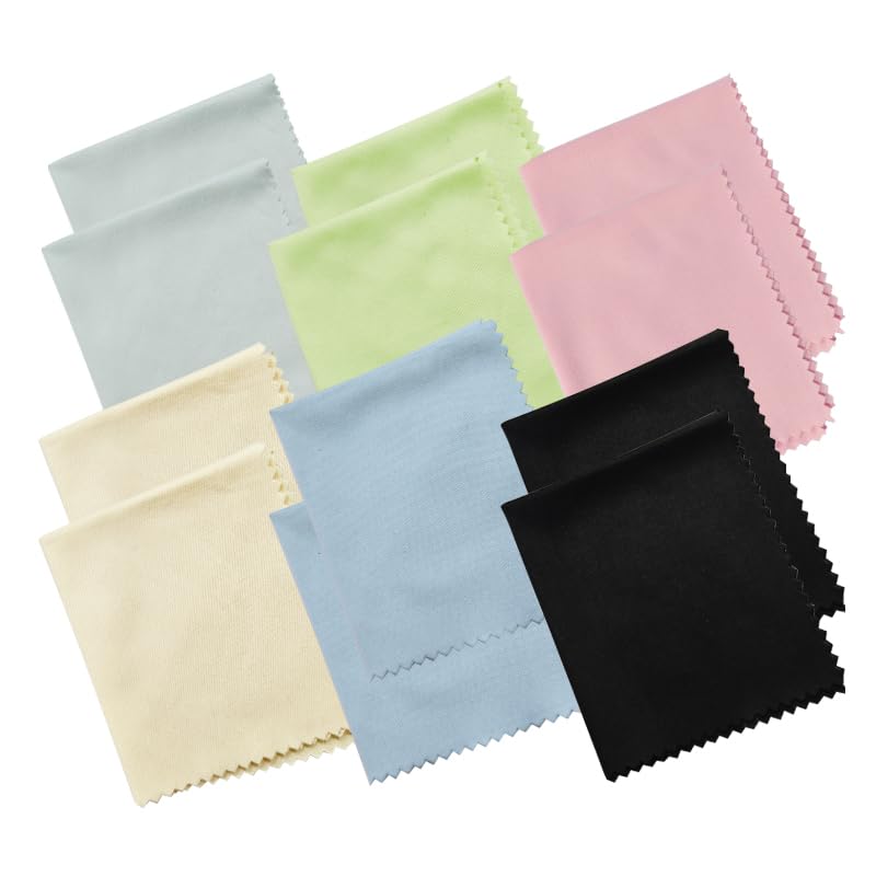 OHOO paños de microfibra 12-pack colores para limpieza suave de gafas