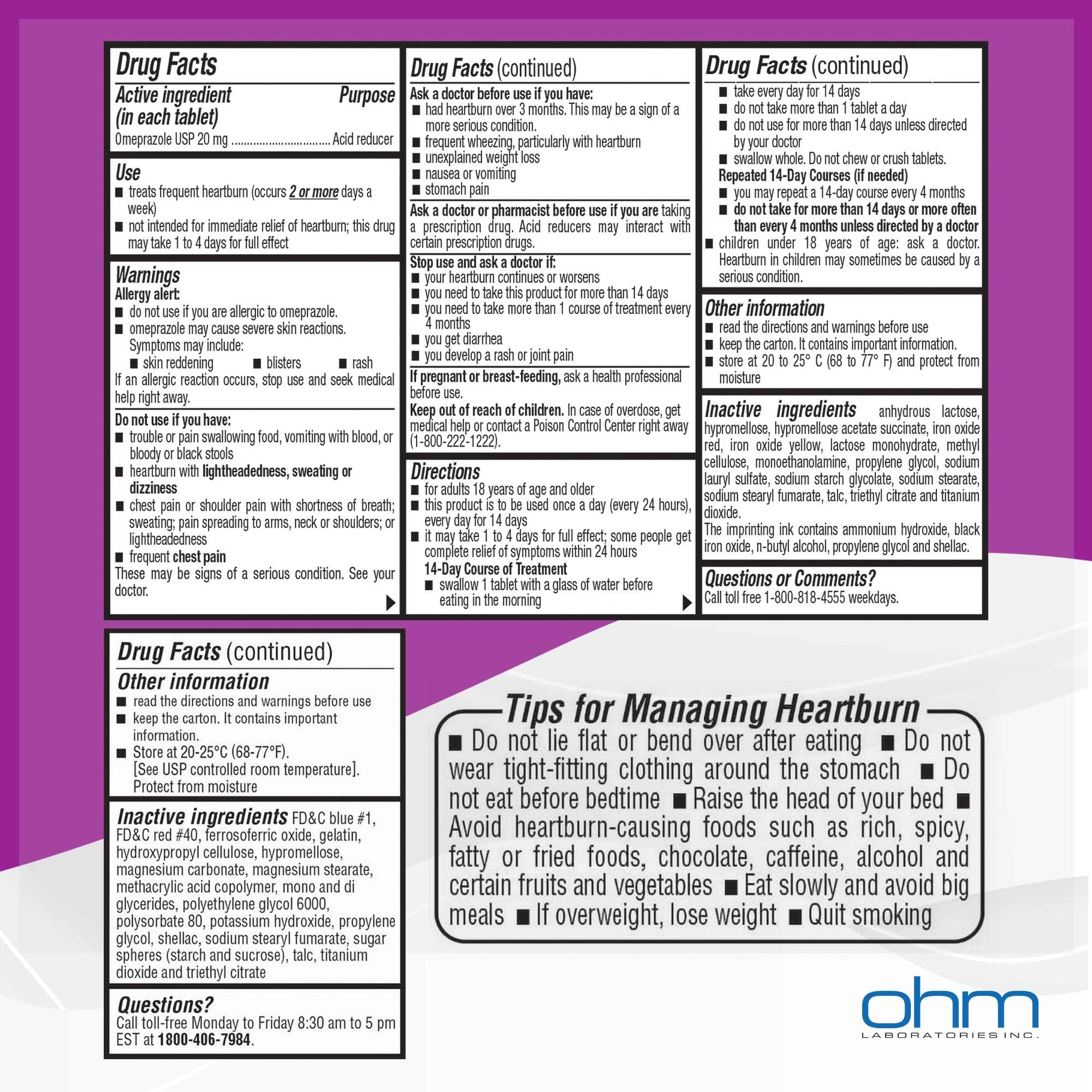 Ohm Omeprazole 20 mg: soluciones innovadoras de salud con altos estándares de fabricación.