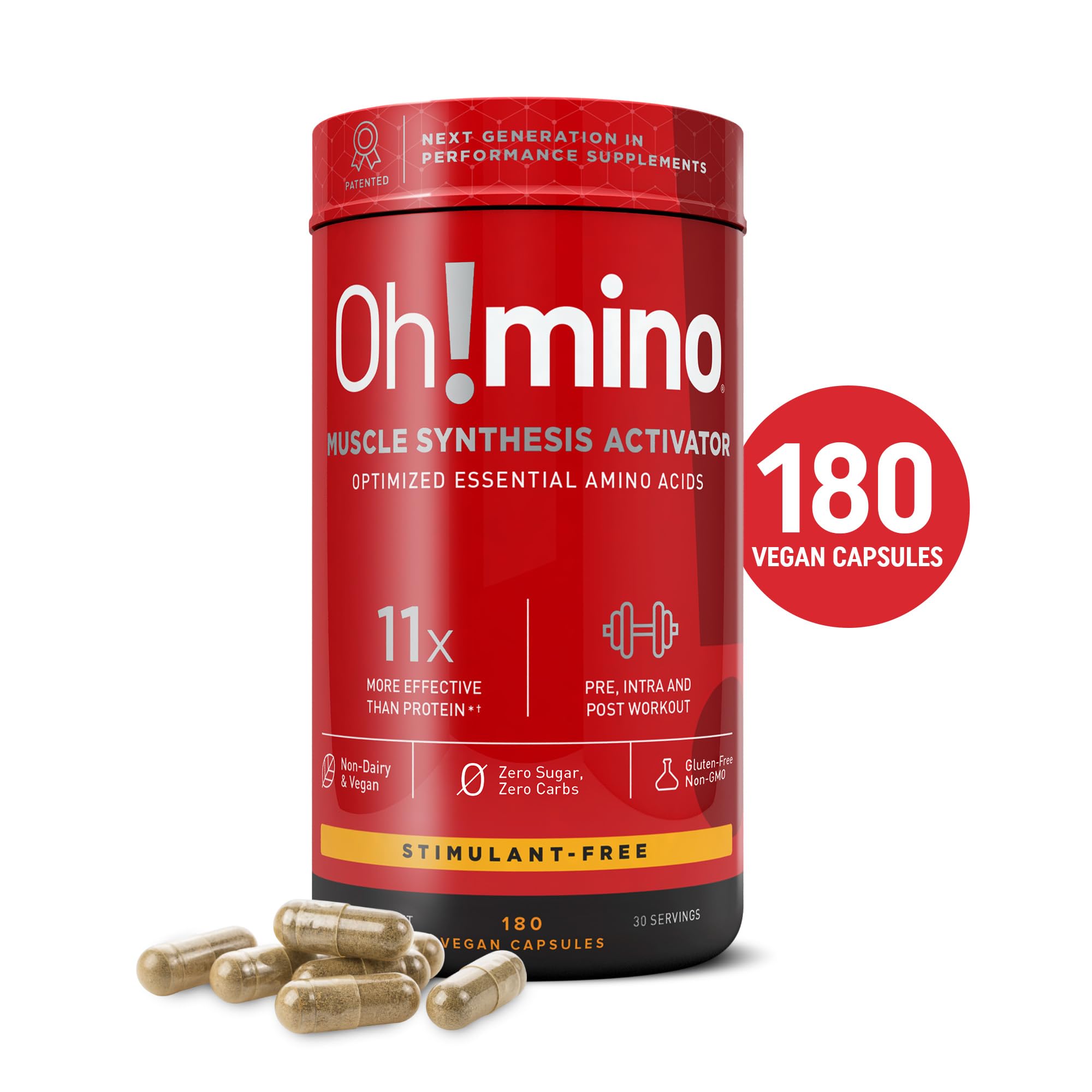 Oh!mino etiqueta nutrición limpia y opción vegana sin azúcar