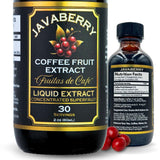 OhmYes Javaberry frasco de vidrio 60 ml con tapa vertedora para uso diario.