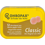 OHROPAX empaque higiénico y práctico para guardar tapones fácilmente.