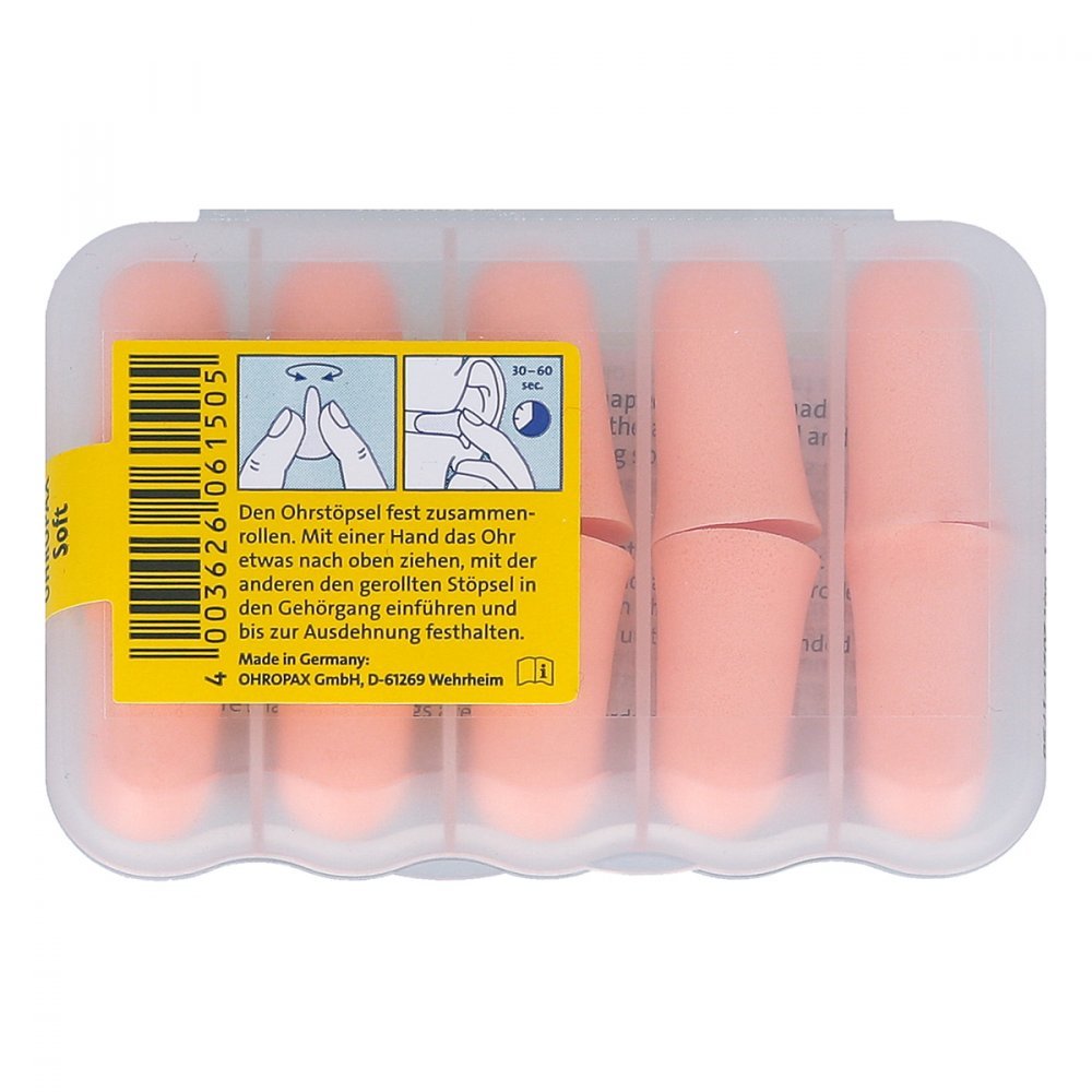 OHROPAX tapones de espuma suaves para concentración y sueño nocturno
