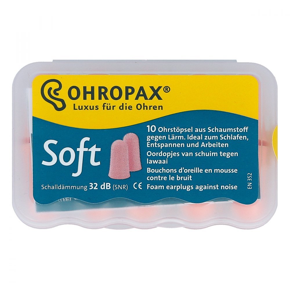 OHROPAX tapones de espuma suaves en paquete de 10 para dormir