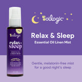 Oilogic Relajación y Sueño spray para sábanas y almohadas que invita al descanso.