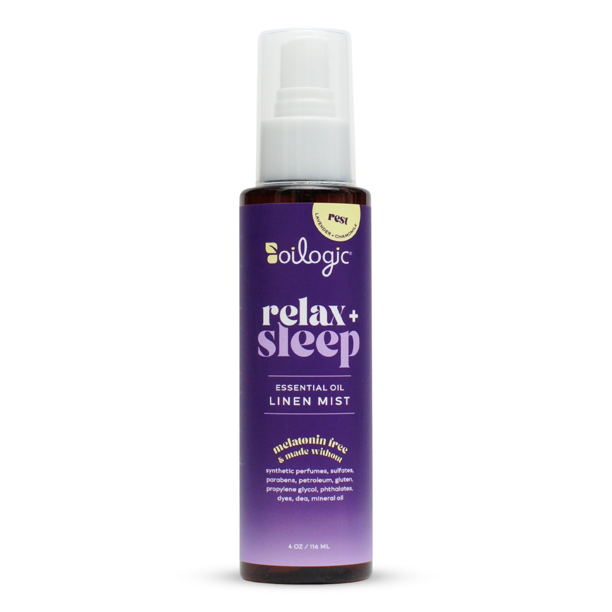 Oilogic Relajación y Sueño bruma para cama con lavanda para relajación nocturna.