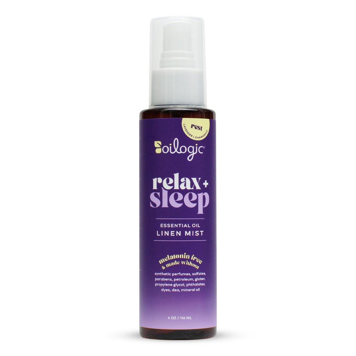 Oilogic Relajación y Sueño bruma para cama con lavanda para relajación nocturna.
