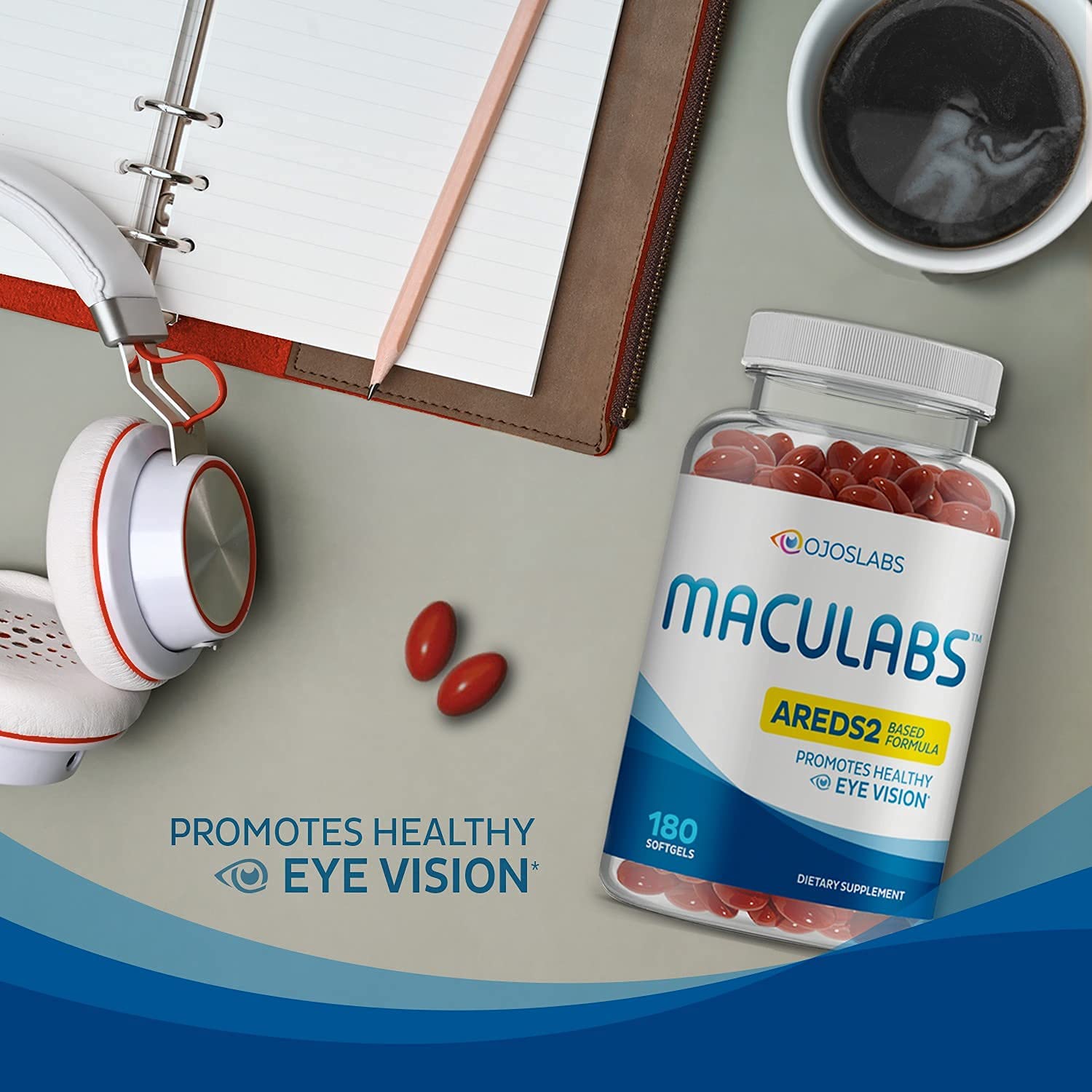 OjosLabs AREDS2: estilo de vida saludable con nutrientes para ojos.