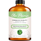 Ola Prima aceite esencial de menta, frasco de 16 oz para aromaterapia.
