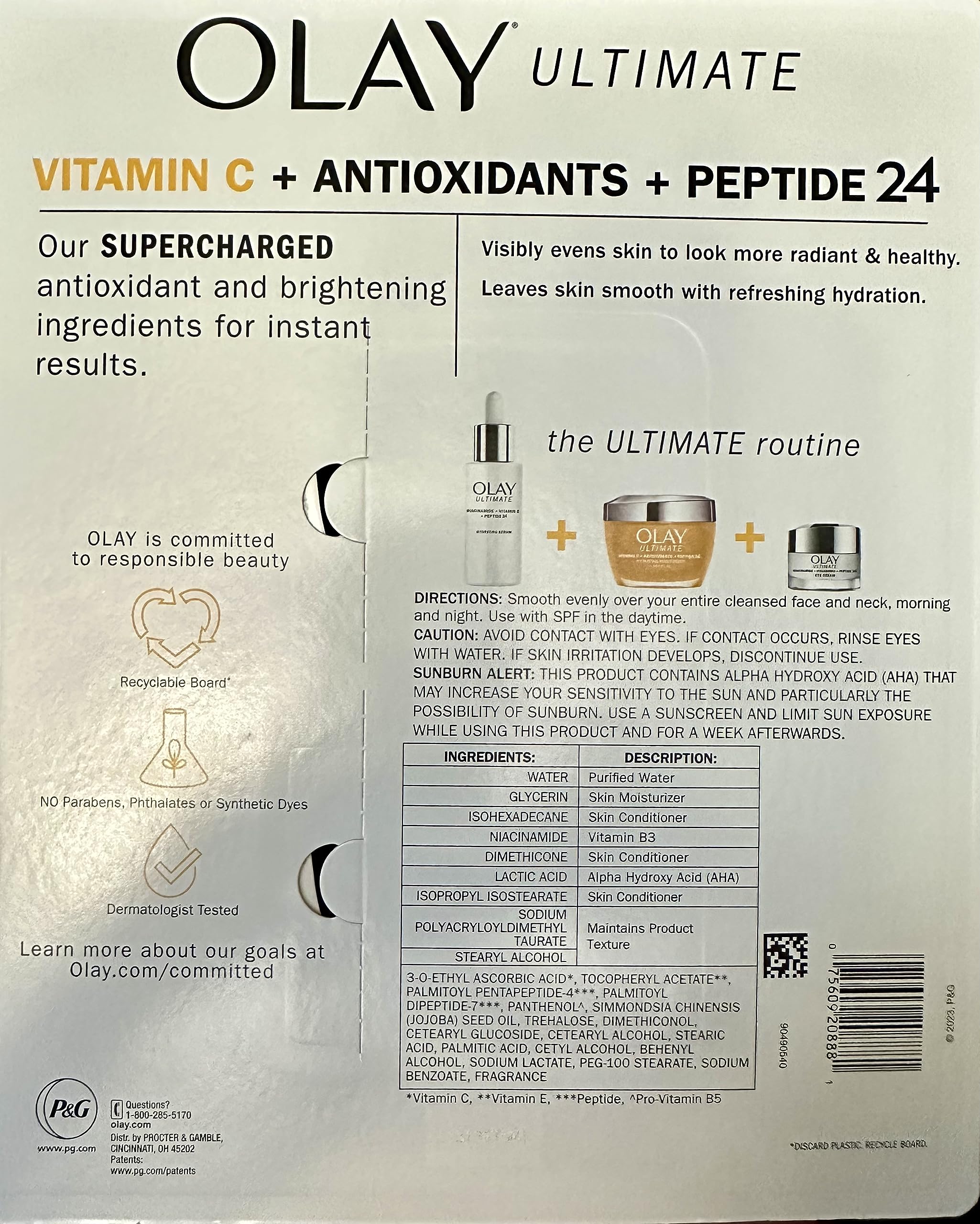 Olay Vitamina C Definitiva, crema para aplicación suave y nutrición diaria