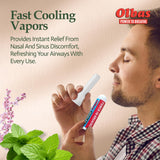 Olbas inhalador en escritorio: uso rápido durante el día.