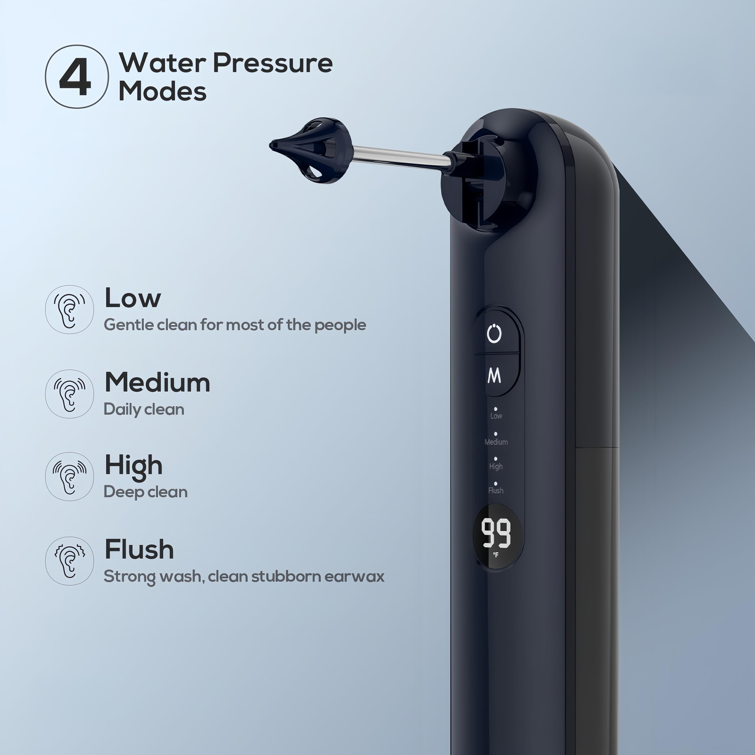 Oleswer detección de temperatura garantiza agua a temperatura cómoda.