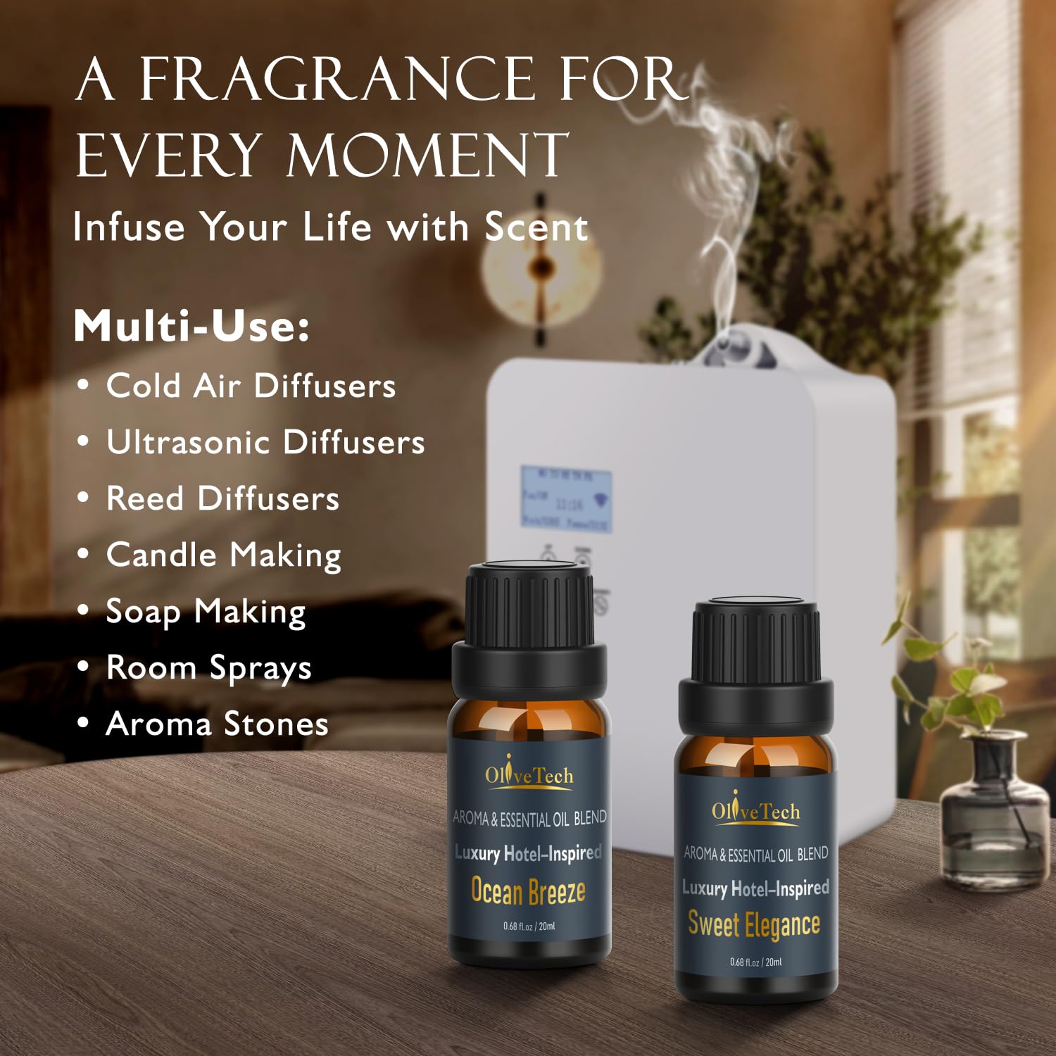 Aroma GEM OliveTech: fragancia elegante y sofisticada para espacios.