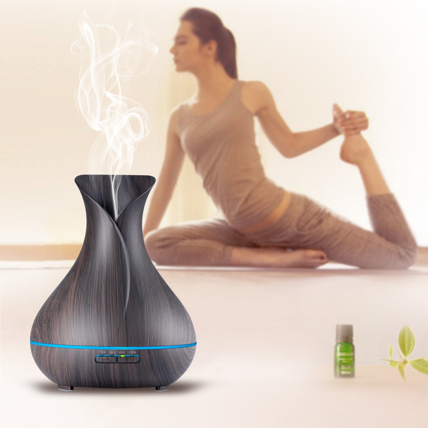 OliveTech difusor con iluminación ambiental suave para ambientes relajantes