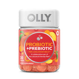 OLLY probiótico-prebiótico gomitas, envase de 30 días, apoyo digestivo diario.