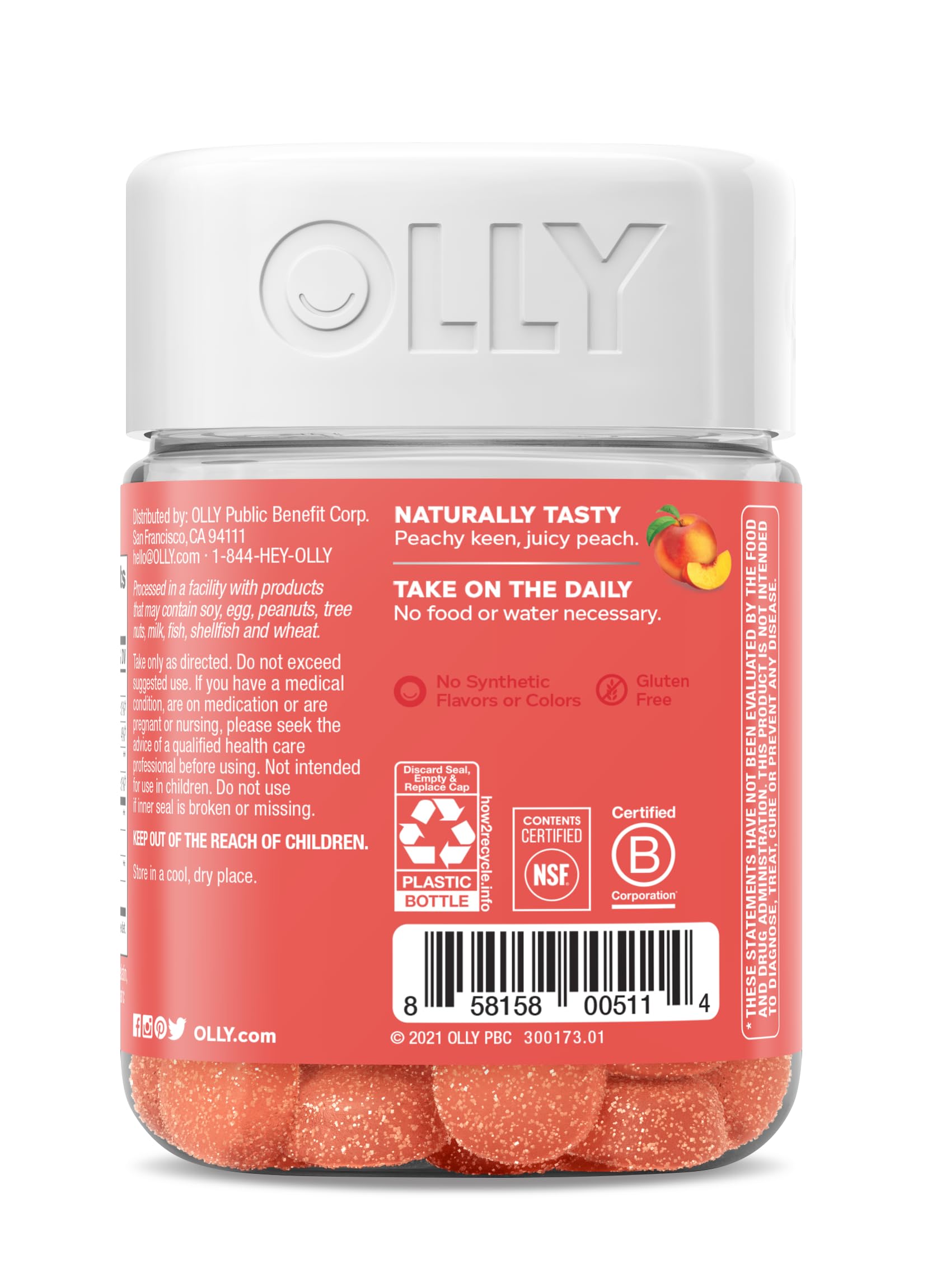 Gomitas OLLY con prebiótico para flora intestinal.