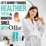 Pasta dental Ollie, protección del esmalte con nano-hidroxiapatita, sonrisa más brillante.