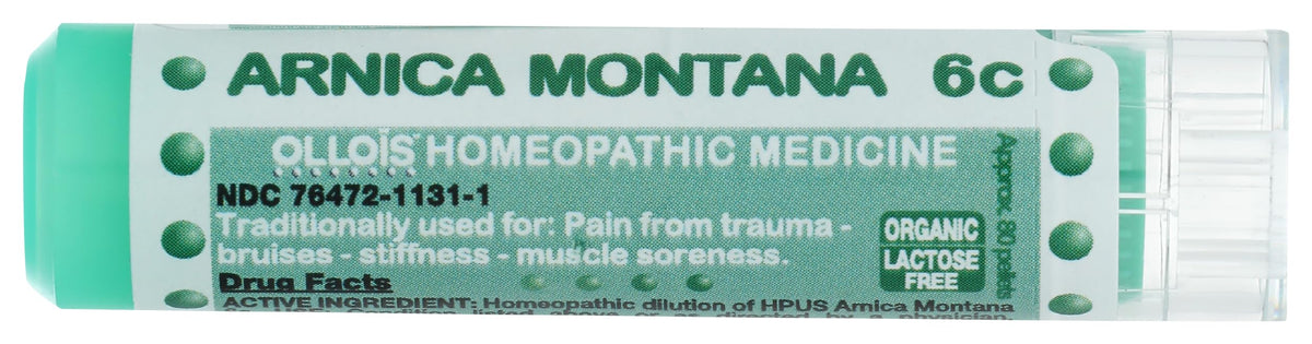 OLLOÏS Arnica Montana 6C: pellets organicos que se disuelven bajo la lengua para molestias leves.