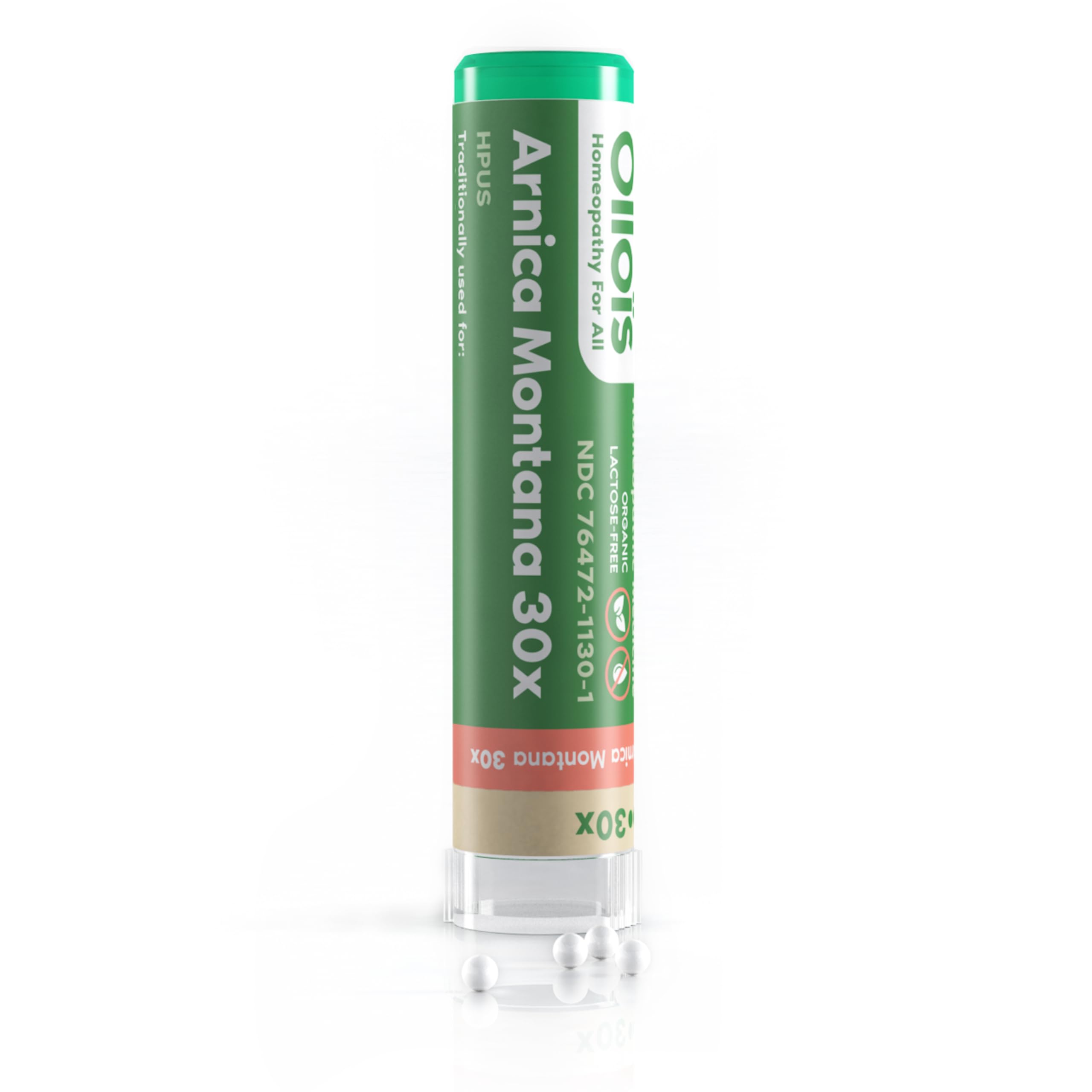 OLLOÏS Arnica Montana pellets bajo la lengua para molestias musculares posibles.