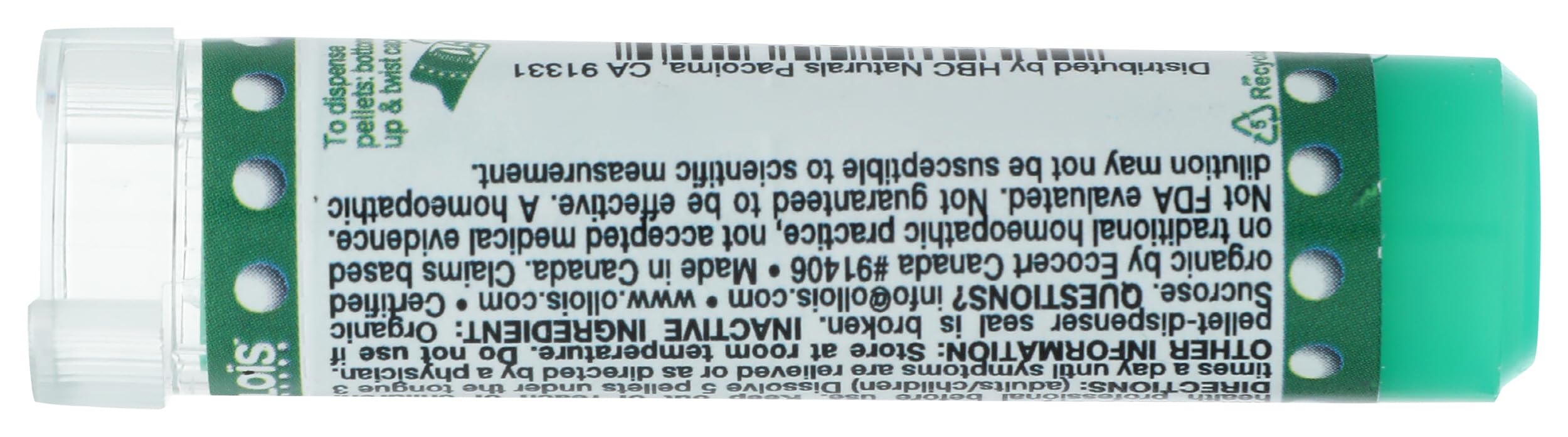 OLLOÏS Belladonna 30c, perlas en tubo, toma sublingual rápida y discreta.