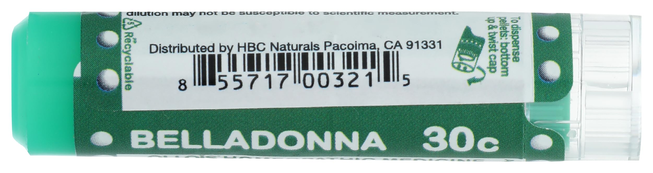 OLLOÏS Belladonna 30c, perlas en tubo, producto homeopático de uso práctico.