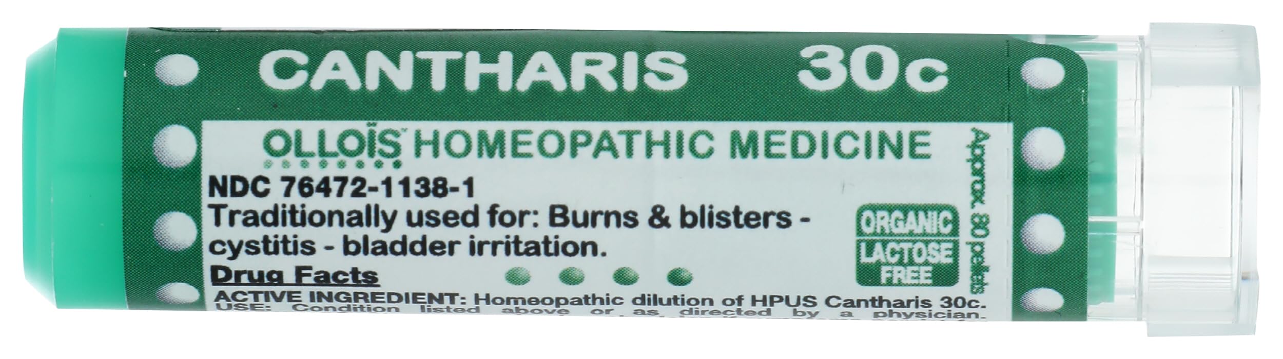 OLLOÏS Cantharis 30c en tubo, pellets para disolución bucal.