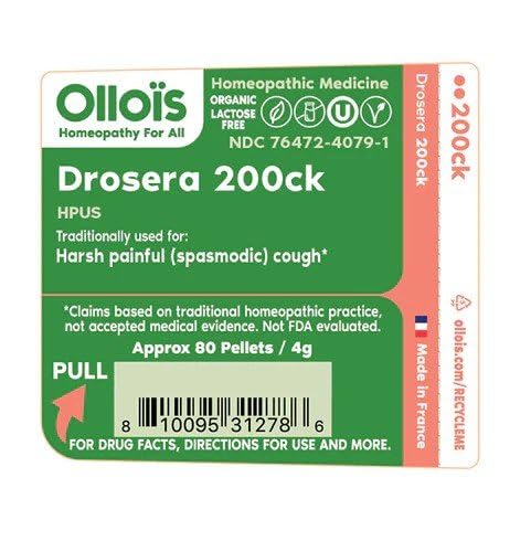 OLLOÏS Drosera: etiqueta orgánica y vegana, opción sin lactosa para consumo consciente.